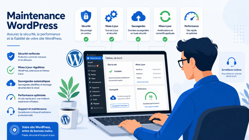 Guide maintenance WordPress – sécurité et performances